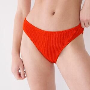 J.‎ Crew Textured hipster full-coverage bikini bottom Guarana Orange Size Small